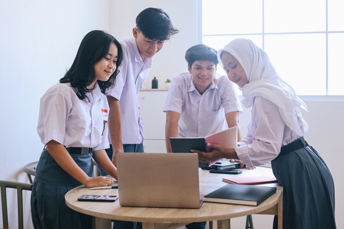 Ilustrasi siswa sma