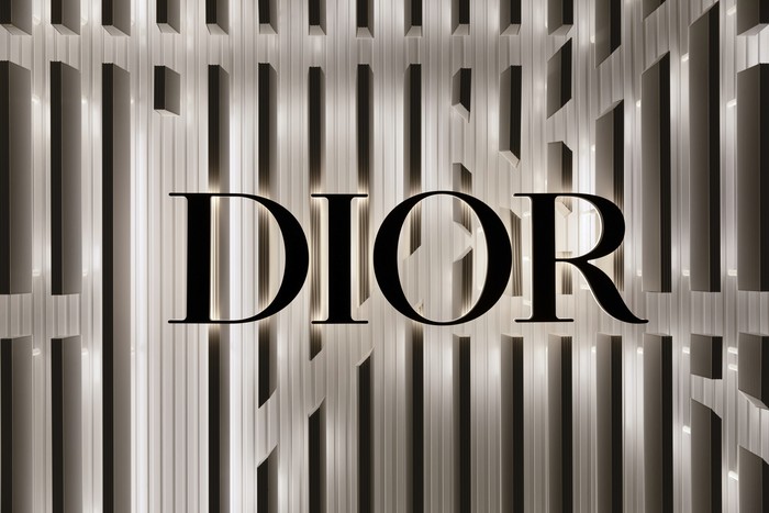 The Dior logo is seen on a storefront in Copley Place shopping mall, Tuesday, Nov. 8, 2022, in Boston. (AP Photo/Michael Dwyer)
