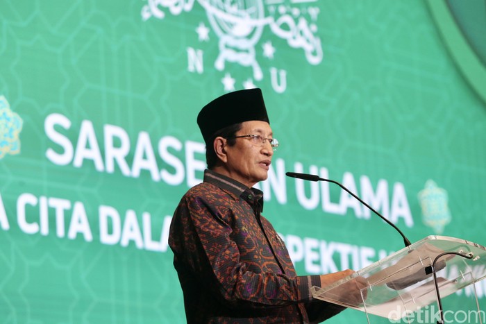 Sarasehan Ulama Nahdlatul Ulama digelar hari ini. Menag Nasaruddin Umar, Mendikdasmen Abdul Muti, dan Mensos Saifullah Yusuf atau Gus Ipul menghadiri sarasehan tersebut.