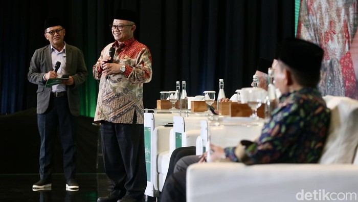 Menteri Pendidikan Dasar dan Menengah (Mendikdasmen) Abdul Muti di acara Sarasehan Ulama di The Sultan Hotel & Residence Jakarta, Selasa (4/2/2025).