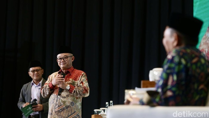 Menteri Pendidikan Dasar dan Menengah (Mendikdasmen) Abdul Muti di acara Sarasehan Ulama di The Sultan Hotel & Residence Jakarta, Selasa (4/2/2025).