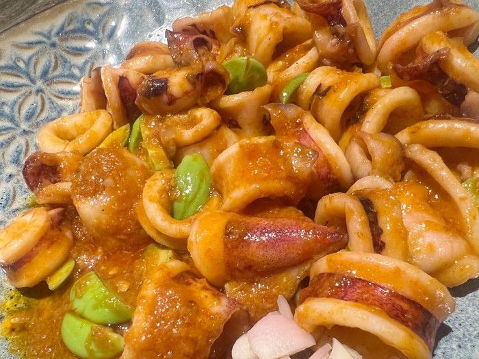 Resep Cumi Saus Padang dan Pete