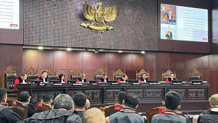 Sidang putusan sela sengketa Pilkada 2024 di MK (Anggi/detikcom)