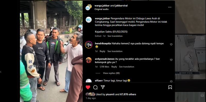 Viral motor lawan arah.