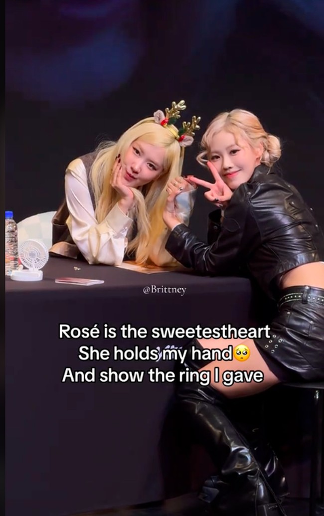 Kemiripan mereka mendapat perhatian dari para fans KPop. “Aku pikir ada dua Rose,” Tolong, aku bingung yang mana yang Rose asli,” “Aku kira ini editan,” “Tunggu dulu, ini bukan AI?” ujar netizen. Foto: Dok. TikTok @brittneygogogo