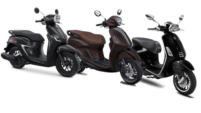 Honda Stylo, Yamaha Grand Filano, dan Vespa.