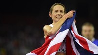 4. Jo Pavey - Atletik. Mampu juara nomor 10.000 meter di kejuaraan Eropa 2014 tidak lama setelah berusia 41 tahun. Foto: AFP/OLIVIER MORIN