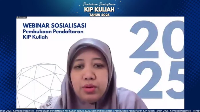 Ketua Tim Kerja Beasiswa Pendidikan Tinggi, Pusat Layanan Pembiayaan Pendidikan (Puslapdik) Septien Prima Diassari bagikan informasi pencairan dana KIP Kuliah semester genap 2024/2025.