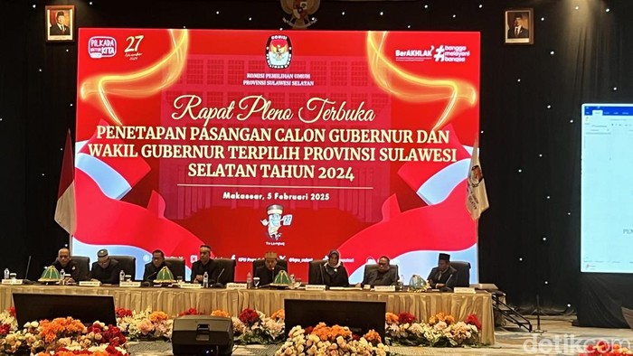 KPU menetapkan ASS-Fatma sebagai cagub dan cawagub Sulsel terpilih.