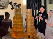 Bukan dari Bolu, Kue Pengantin Ini Terbuat dari Jelly 9 Tingkat