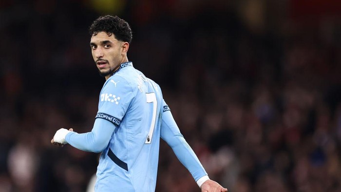 LONDON, ENGLAND - FEBRUARY 2: Omar Marmoush of Manchester City during the Premier League match between Arsenal FC and Manchester City FC at Emirates Stadium on February 2, 2025 in London, England. (Photo by Jacques Feeney/Offside/Offside via Getty Images)