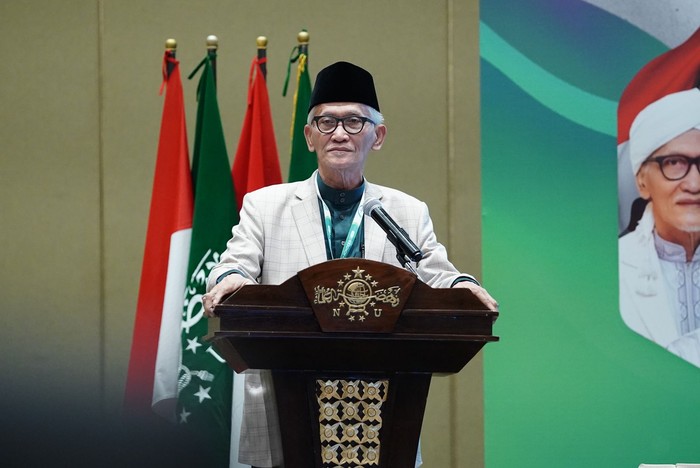 Rais Aam PBNU, KH Miftachul Akhyar di acara Munas dan Konbes NU 2025 di Hotel Sultan Jakarta, Rabu (5/2/2025). (Dok. PBNU)