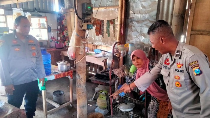TKP pencurian elpiji 3 kg dalam warkop di Paiton, Probolinggo