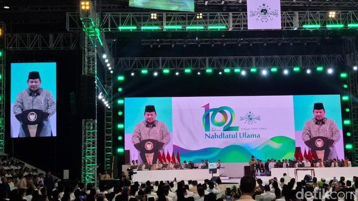 Prabowo di Harlah ke-102 NU, Istora Senayan.