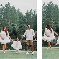 Akan segera menambah anggota keluarga baru, Siti dan keluarga kecilnya itu tampak bahagia. Sebelumnya pada Desember 2024 lalu Siti dan Krisjiana juga diketahui telah menggelar acara tasyakuran 4 bulanan kehamilan. Foto: Instagram/@sitibadriahh