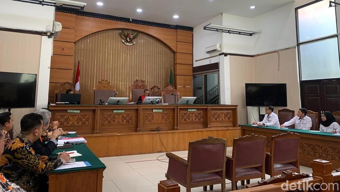 Suasana sidang praperadilan Hasto Kristiyanto, PN Jaksel, 5 Februari 2025. (Mulia Budi/detikcom)