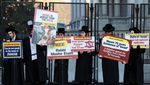 Umat Yahudi Pendukung Plestina Demo Netanyahu-Trump