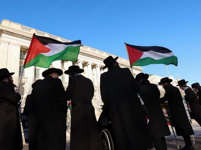 Umat Yahudi Pendukung Plestina Demo Netanyahu-Trump