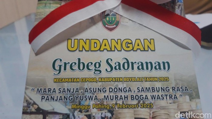 Undangan Grebeg Sadranan di Cepogo Boyolali, Rabu (5/2/2025).