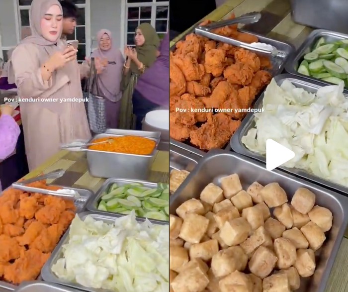 Viral! Menu Ayam Gepuk di Pesta Nikah Ini Jadi Incaran Tamu