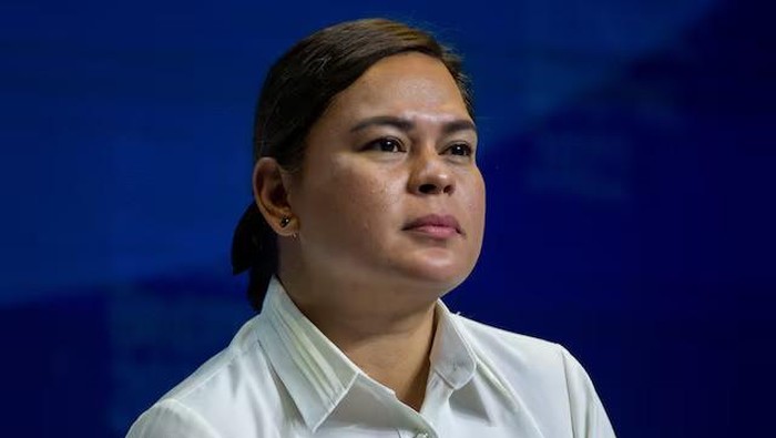 Philippine Vice President and Education Secretary Sara Duterte attends an economic briefing following President Ferdinand Marcos Jrs first State of the Nation Address, in Pasay City, Metro Manila, Philippines, July 26, 2022. REUTERS/Lisa Marie David/ File Photo Purchase Licensing Rights