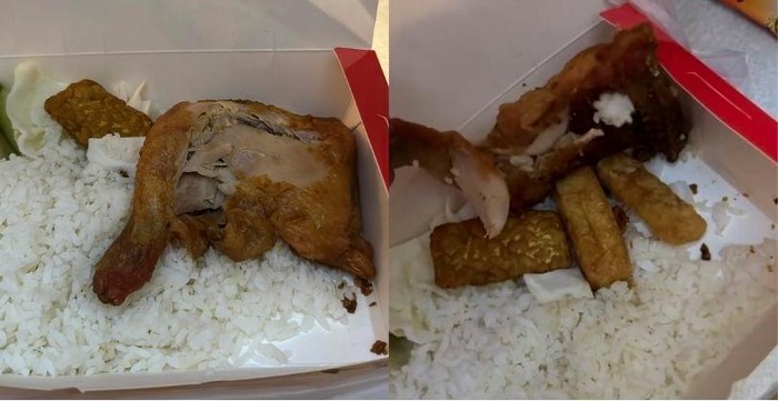 Zonk! Pesan Ayam Penyet Online, Kulitnya Seperti Sudah Dimakan