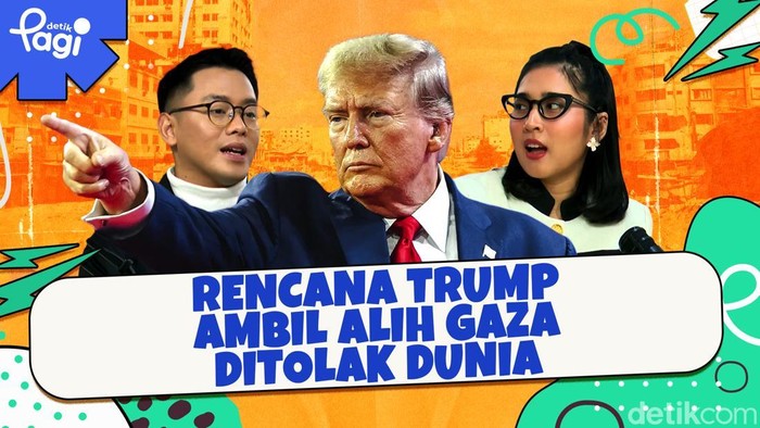 Detik Pagi edisi Jumat, 7 Februari 2025 membahas Rencana Trump Ambil Alih Gaza Ditolak Dunia