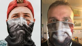 Masker yang ditawarkan dibanding saat diterima. Foto: Boredpanda