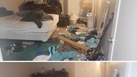 Kamar tidur yang awalnya berantakan penuh barang akhirnya bersih kembali. Foto: arisharkboi via Bored Panda