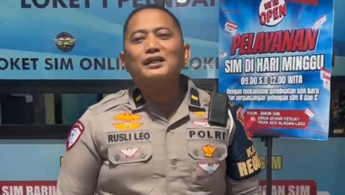 Kanit Regident Satlantas Polres Gowa, Ipda Rusli Leo.