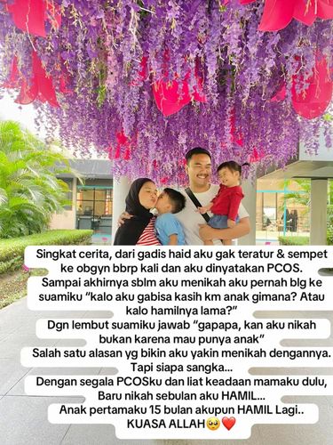 Seorang anak membagikan kisah cinta orang tuanya yang menantikan selama 20 tahun untuk memiliki anak.