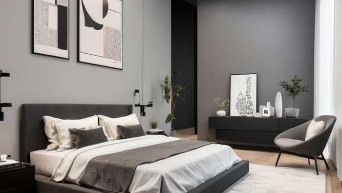 Ilustrasi warna kamar.