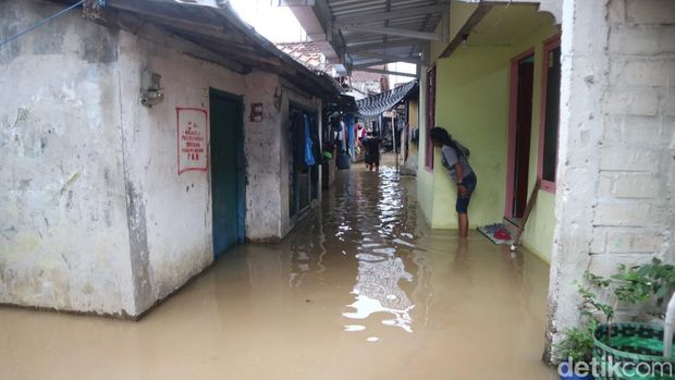 Kondisi banjir di Desa Doropayung Kecamatan Juwana, Jumat (7/2/2025).