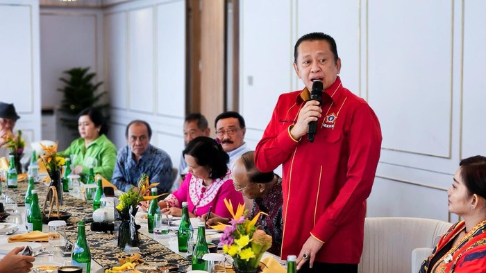 Ketua Dewan Pembina Sentral Organisasi Karyawan Swadiri Indonesia (Depinas SOKSI) Bambang Soesatyo (Bamsoet)