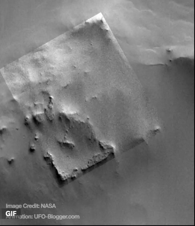 Baru-baru ini, orang-orang tertarik dengan struktur yang diabadikan oleh Mars Global Surveyor (MGS) Mars Orbiter Camera (MOC). Pertanyaan soal ini ramai dibicarakan di forum Reddit di subreddit 'alien'.