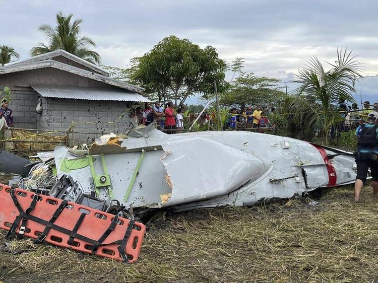 Penampakan Pesawat Kontrak Militer AS yang Jatuh di Filipina
