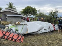 Penampakan Pesawat Kontrak Militer AS yang Jatuh di Filipina