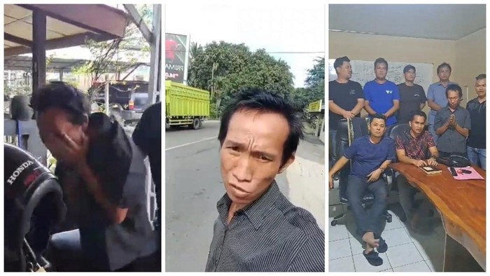 Tangkap layar video viral pelaku pengancaman polisi.