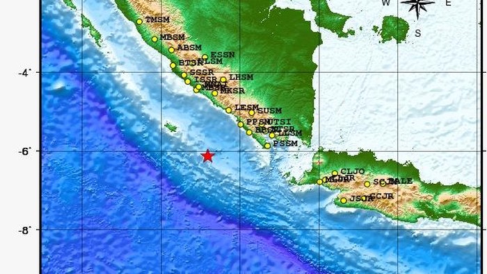 Gempa Pesisir Barat Lampung.