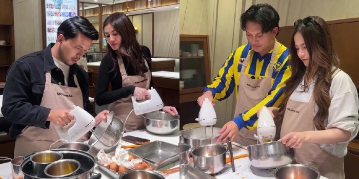 Keseruan Aaliyah Massaid dan Mahalini Saat Ikut Baking Class Bareng Suami