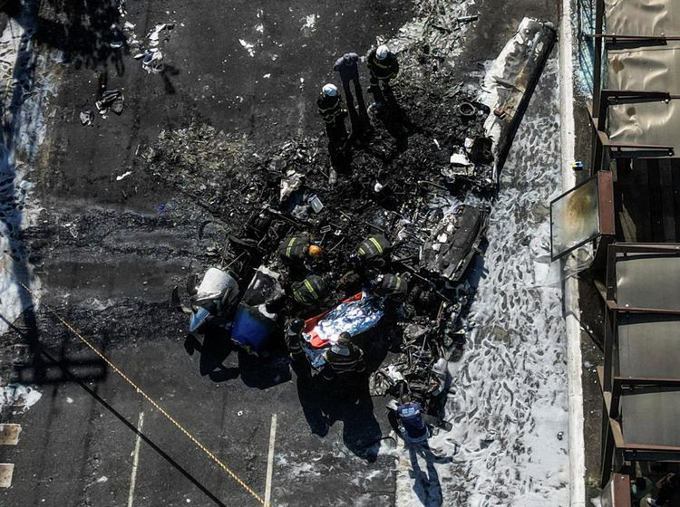 Begini Kondisi Pesawat yang Jatuh dan Tabrak Bus di Sao Paulo