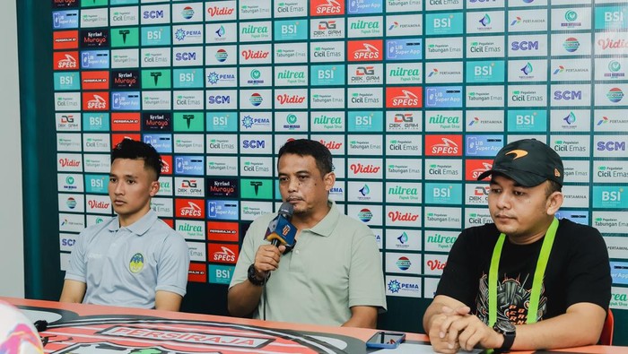 Jumpa pers PSIM Jogja usai menghadapi Persiraja Aceh di Stadion H. Dimurthala, Banda Aceh, Jumat (7/2/2025).