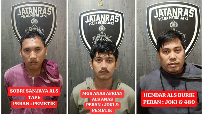 Tampang trio maling yang sempat dikejar emak-emak di Depok (dok.Istimewa)