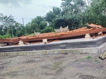 Angin Kencang, Bale Saka Ulu di Krematorium Pidpid Ambruk Dua Kali