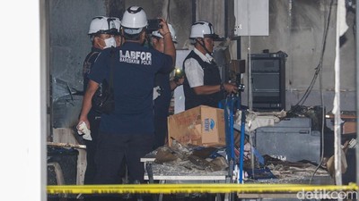 Labfor Sisir Lokasi Kebakaran Kementerian ATR/BPN
