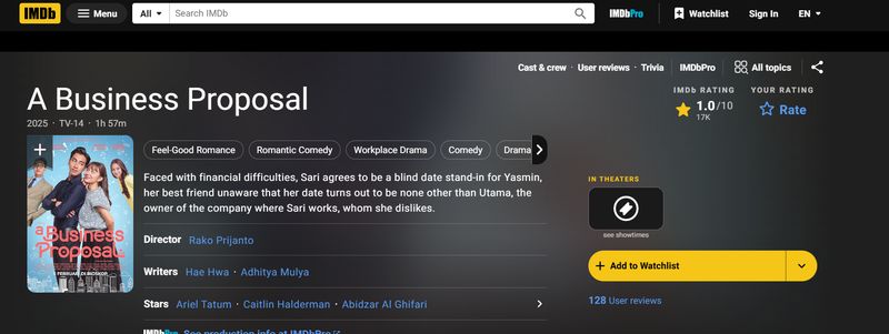 Kekuatan netizen membuat 'A Business Proposal' Indonesia mendapatkan rating IMDb 1/10. Apakah sebesar itu pengaruh dari cancel culture?