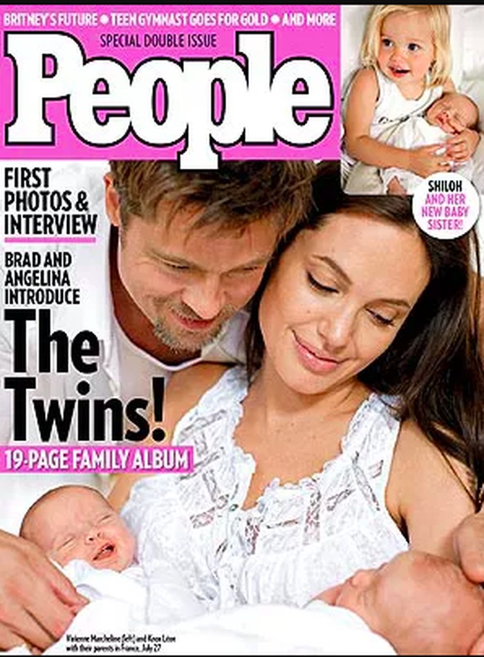 Angelina Jolie, Brad Pitt dan anak kembar mereka