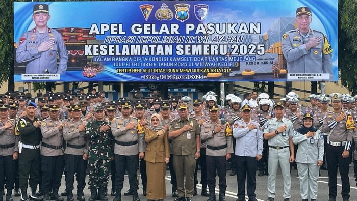 Apel Operasi Keselamatan Semeru Polres Kediri