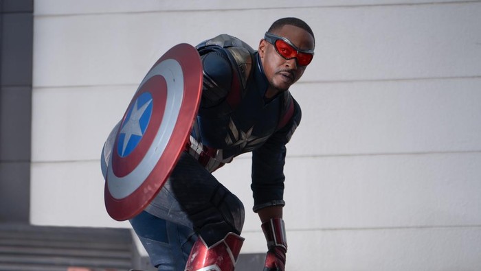 Anthony Mackie as Sam Wilson/Captain America in Marvel Studios CAPTAIN AMERICA: BRAVE NEW WORLD. Photo by Eli Adé. © 2024 MARVEL.