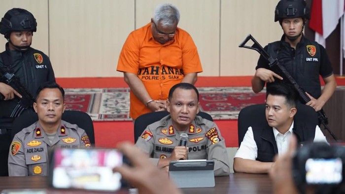Pelaku saat diamankan (Dok Polres Siak)